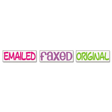 Trodat® Interlocking Stack Stamp, Approved, Entered, Paid, 1.81" X 0.63", Assorted Fluorescent Ink freeshipping - TVN Wholesale